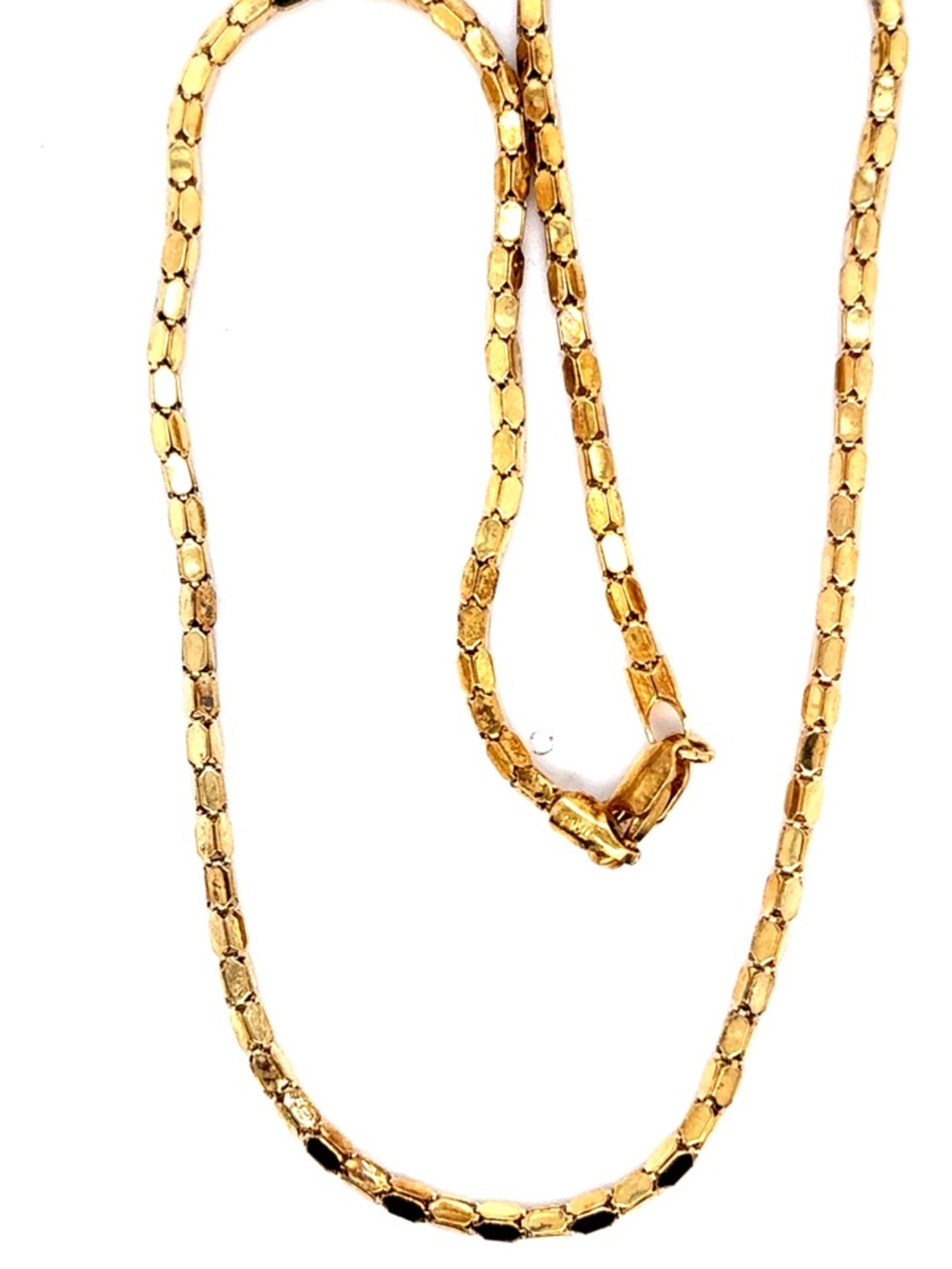 Gold Vermeil 925 Box Chain Necklace